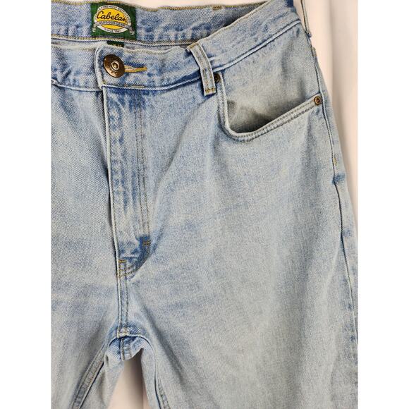 Cabelas Mens Denim Outdoor Gear Light Blue Jeans Bootcut 36/30 Hunting Fishing - Picture 10 of 16